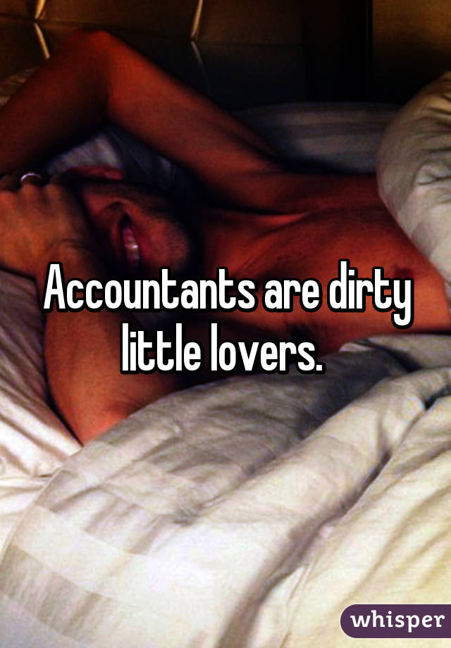 Accountants are dirty little lovers. 