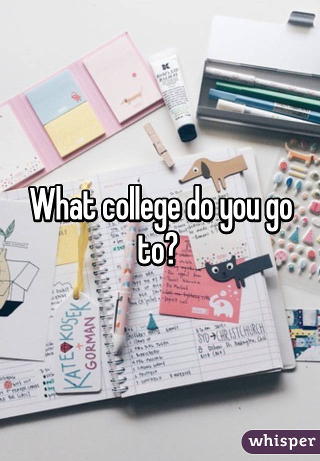 What college do you go to? 