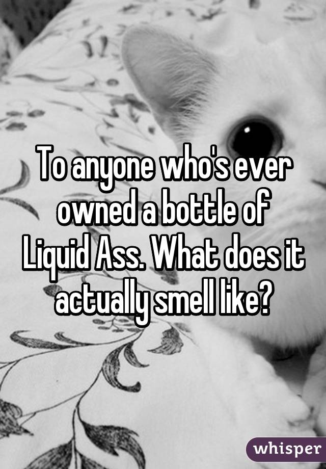 To anyone who's ever owned a bottle of Liquid Ass. What does it actually smell like?