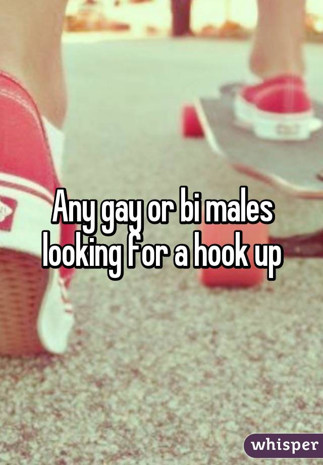 Any gay or bi males looking for a hook up