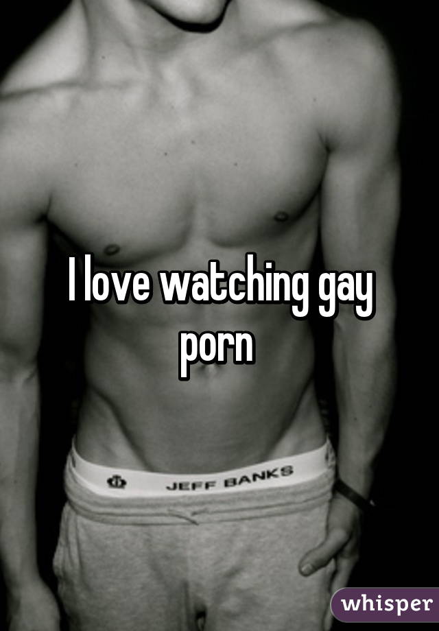 I love watching gay porn 