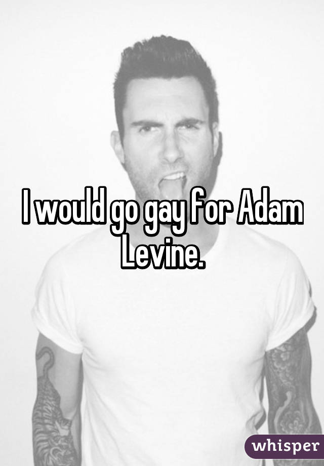 I would go gay for Adam Levine.