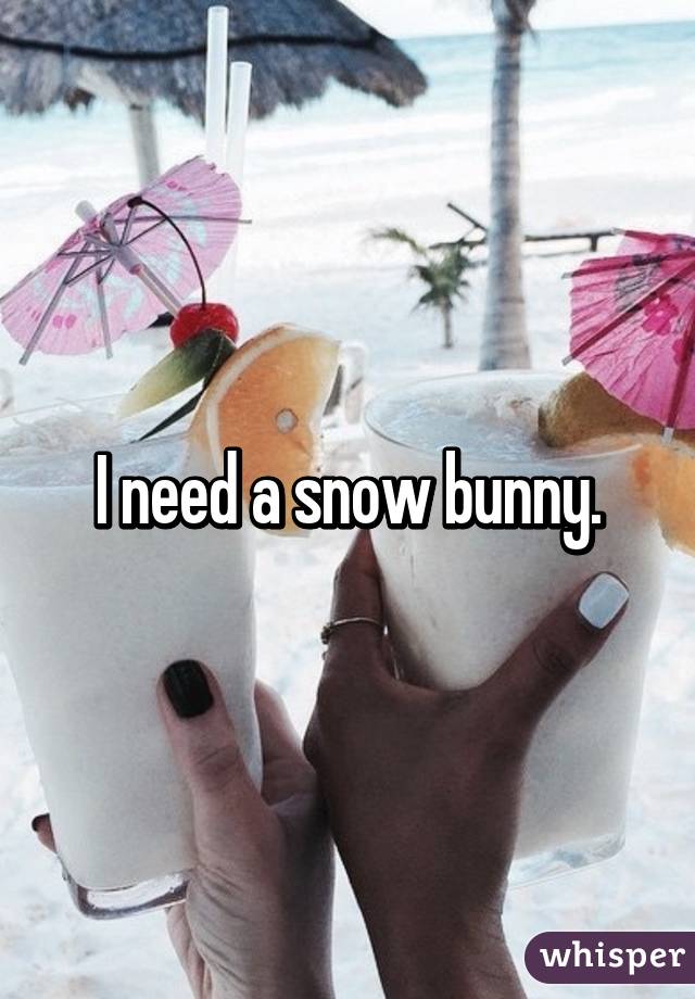 I need a snow bunny.
