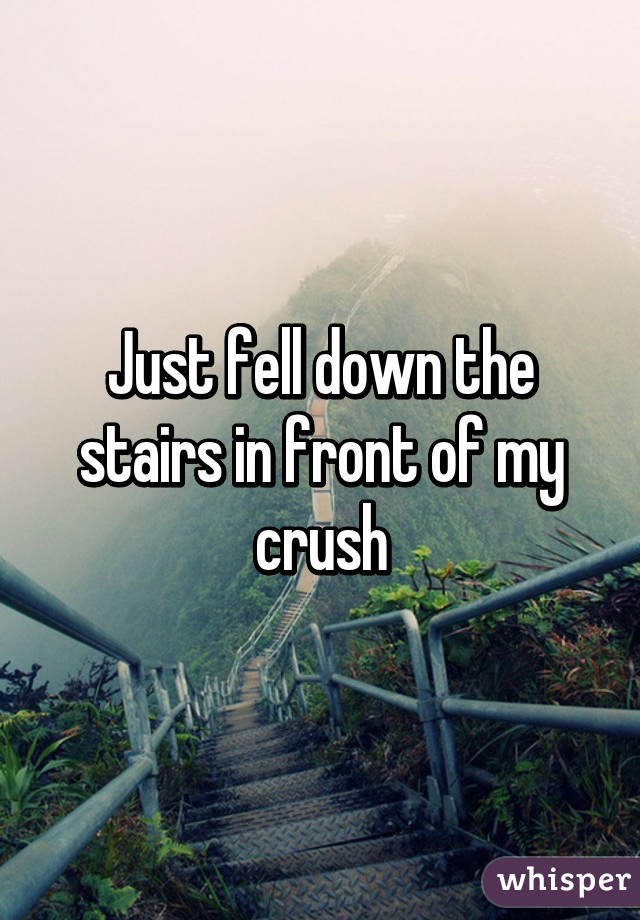Just fell down the stairs in front of my crush