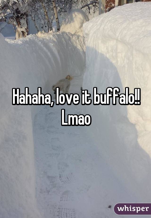 Hahaha, love it buffalo!! Lmao