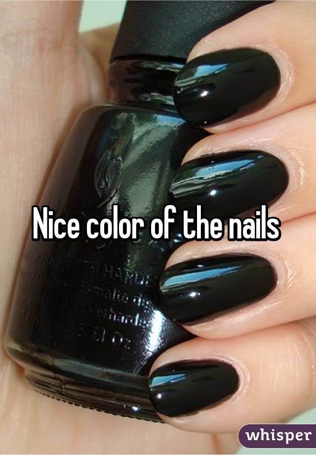 Nice color of the nails 