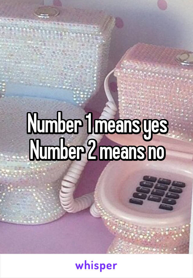 Number 1 means yes
Number 2 means no