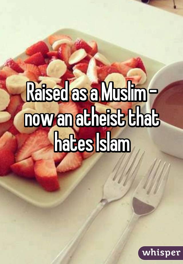 Raised as a Muslim - now an atheist that hates Islam
