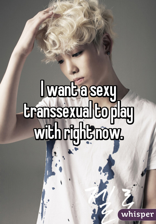 I want a sexy transsexual to play with right now.