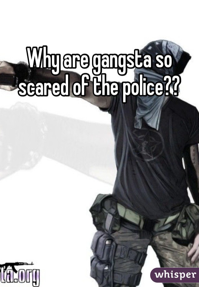 Why are gangsta so scared of the police??