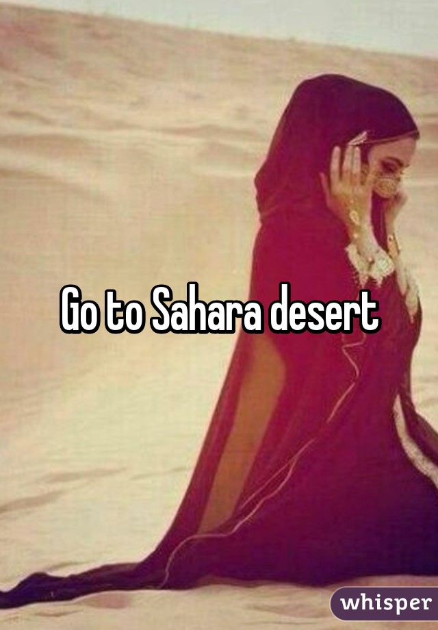 Go to Sahara desert