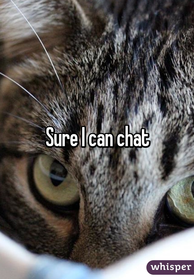 Sure I can chat