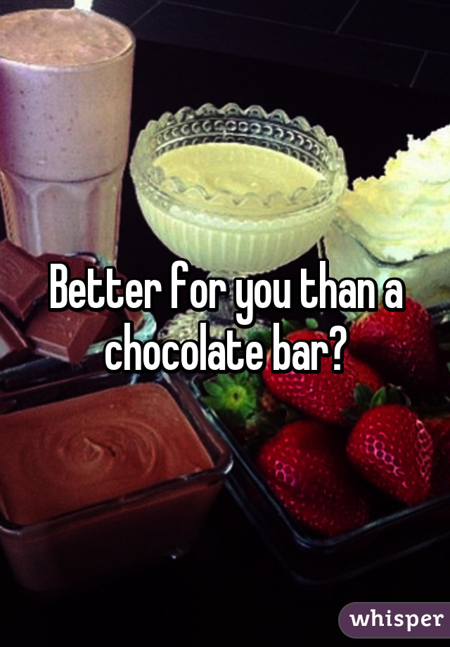 Better for you than a chocolate bar?