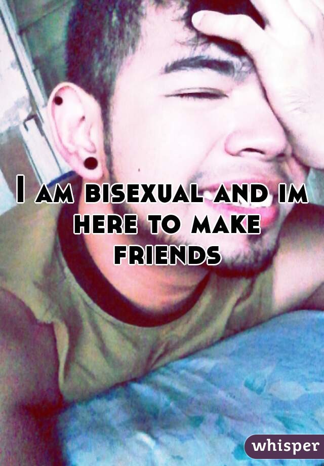 I am bisexual and im here to make friends