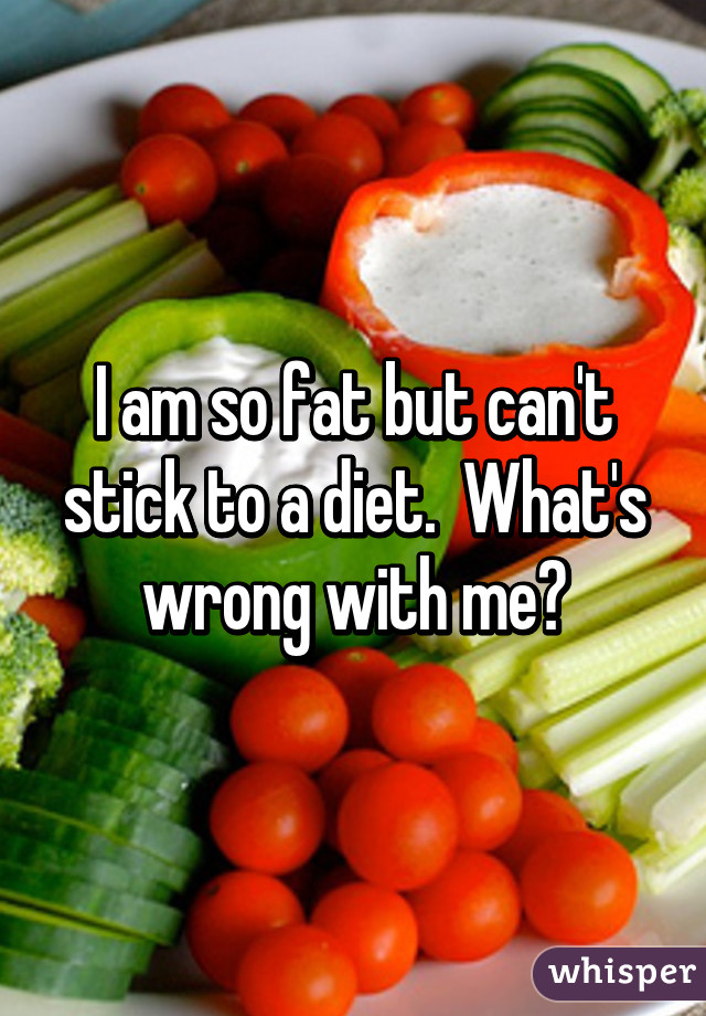 I am so fat but can't stick to a diet.  What's wrong with me?