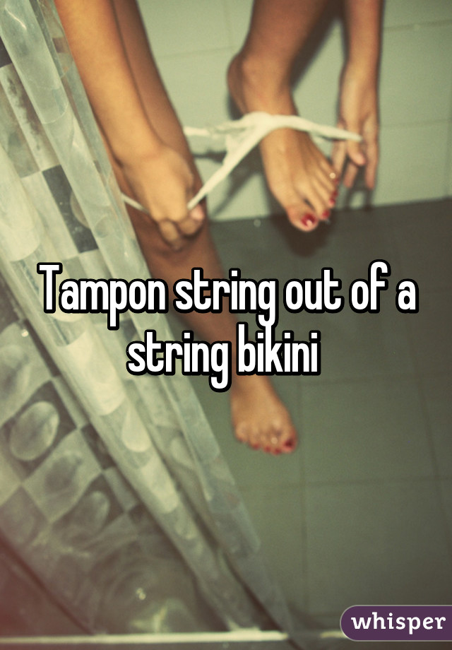 Tampon String Out Of A String Bikini