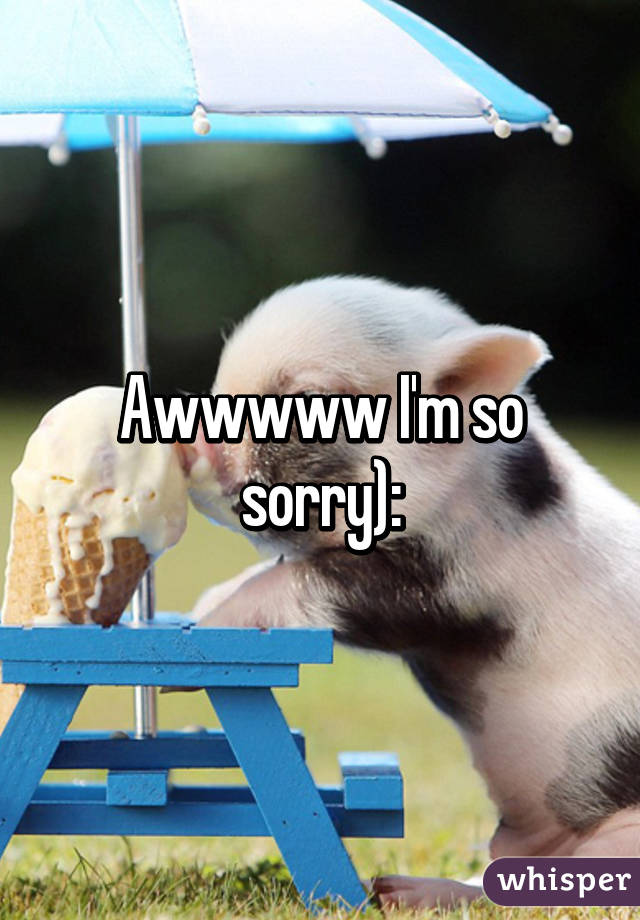 Awwwww I'm so sorry):