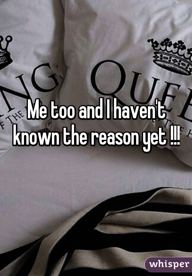 Me too and I haven't known the reason yet !!! 