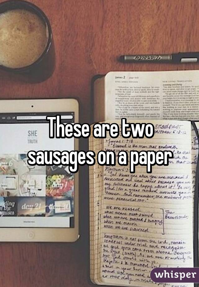 These are two sausages on a paper
