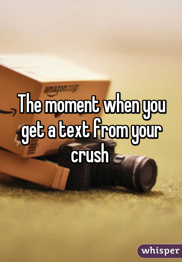 The moment when you get a text from your crush 