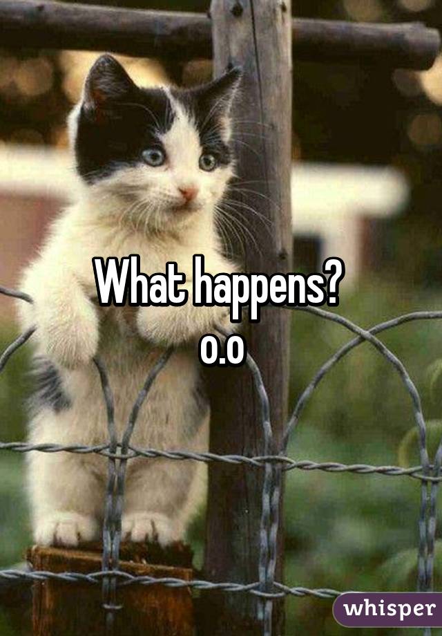 What happens? 
o.o