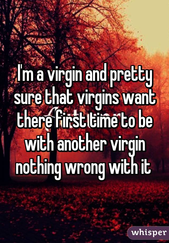 I'm a virgin and pretty sure that virgins want there first time to be with another virgin nothing wrong with it 
