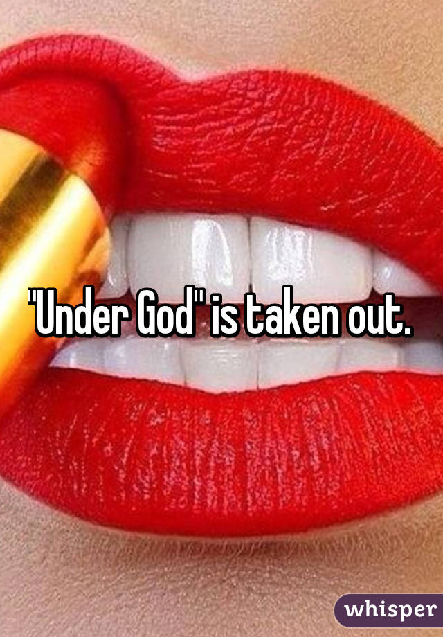 "Under God" is taken out. 