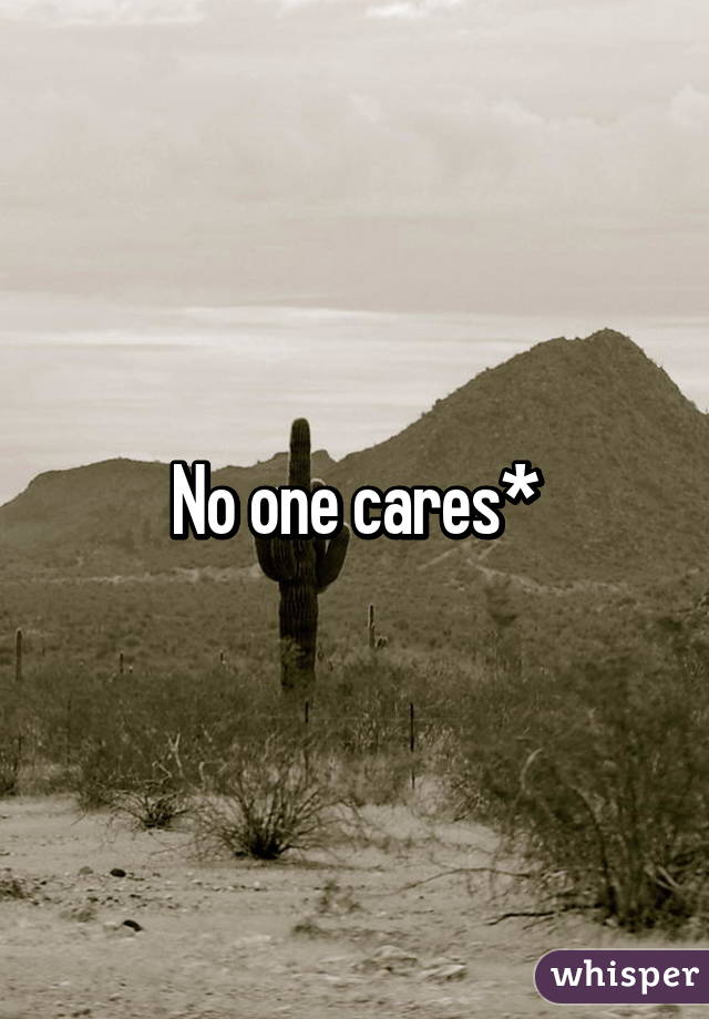 No one cares*