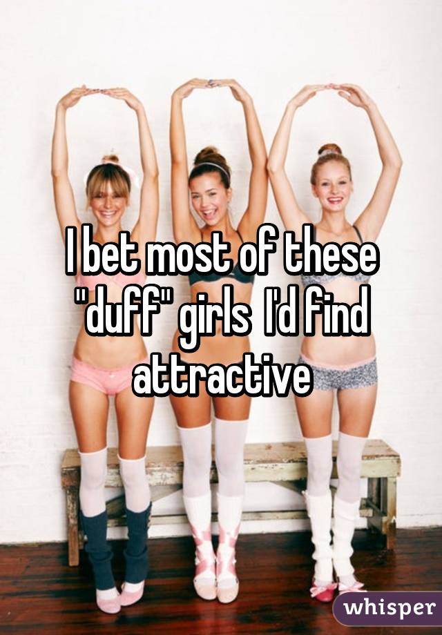 I bet most of these "duff" girls  I'd find attractive