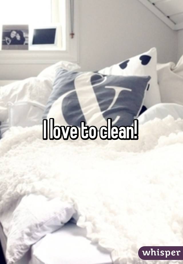 I love to clean! 