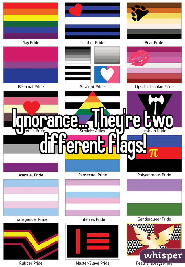 Ignorance... They're two different flags!