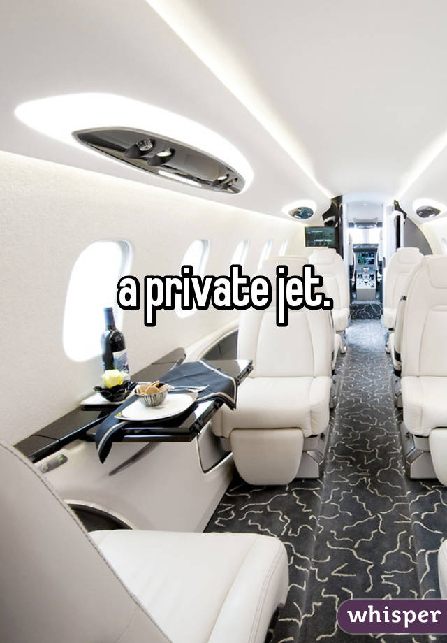 a private jet.
