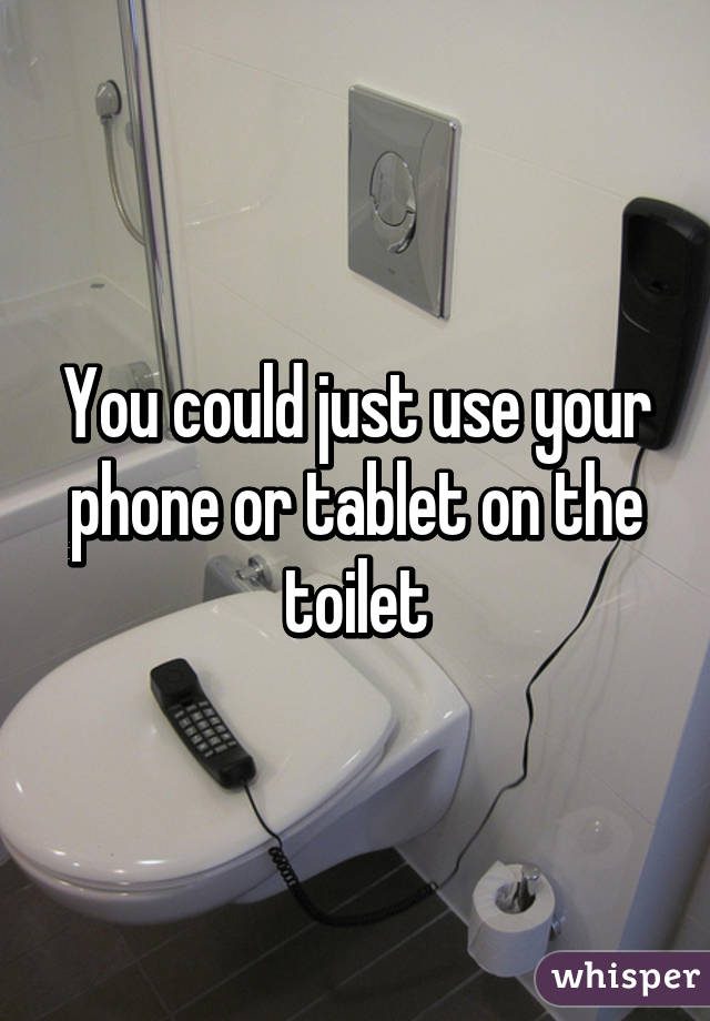 You could just use your phone or tablet on the toilet