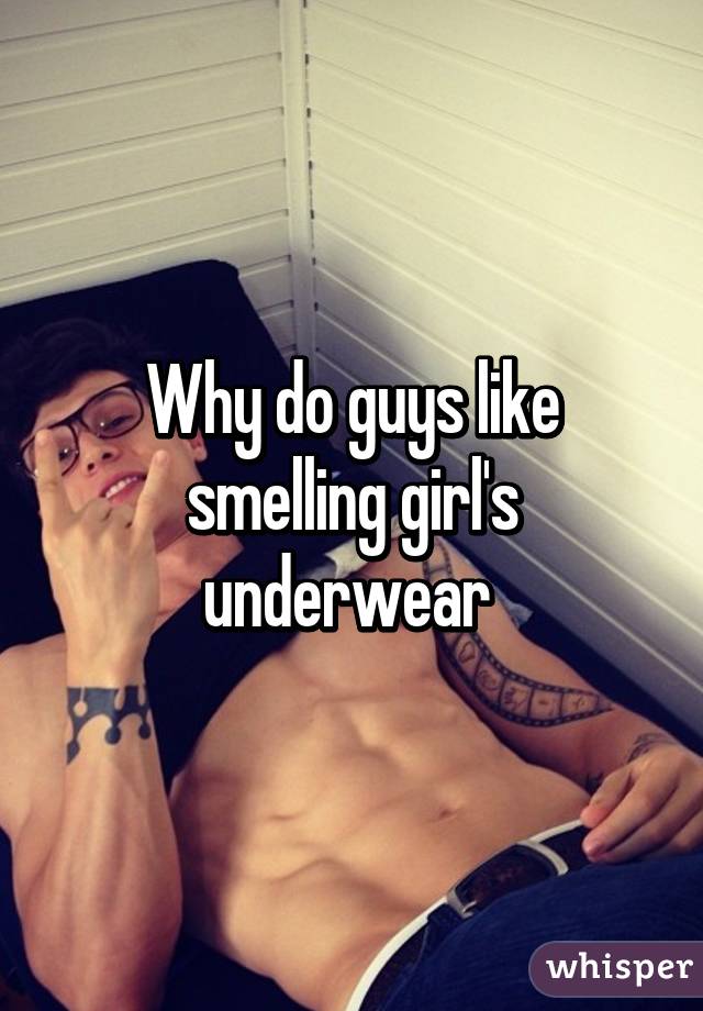 Why do guys like smelling girl's underwear 
