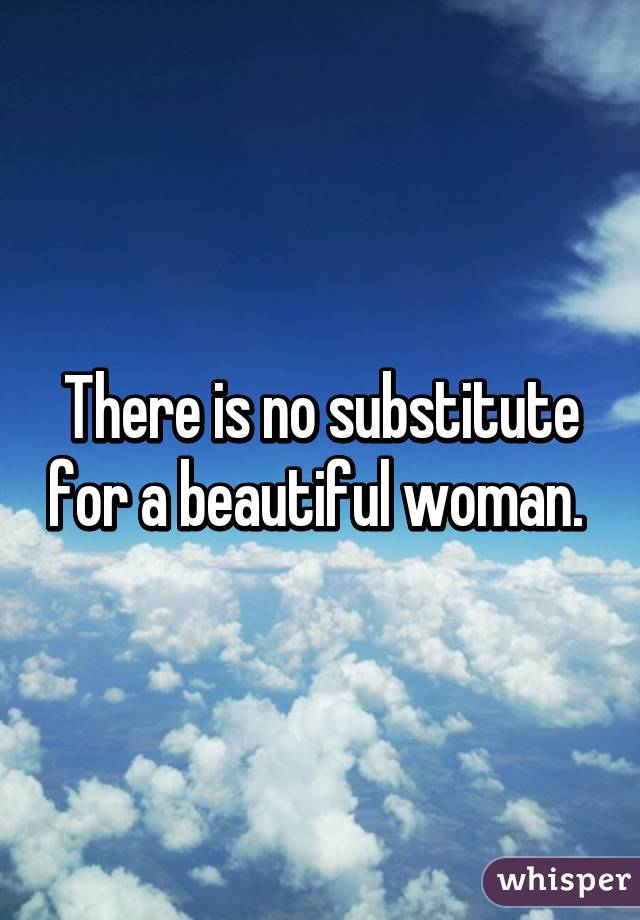 There is no substitute for a beautiful woman. 