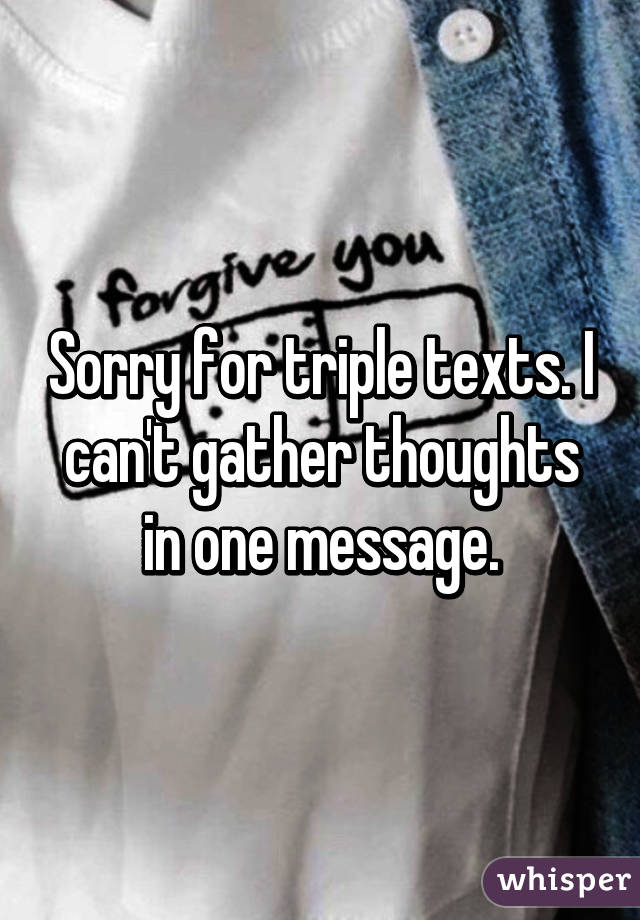 Sorry for triple texts. I can't gather thoughts in one message.