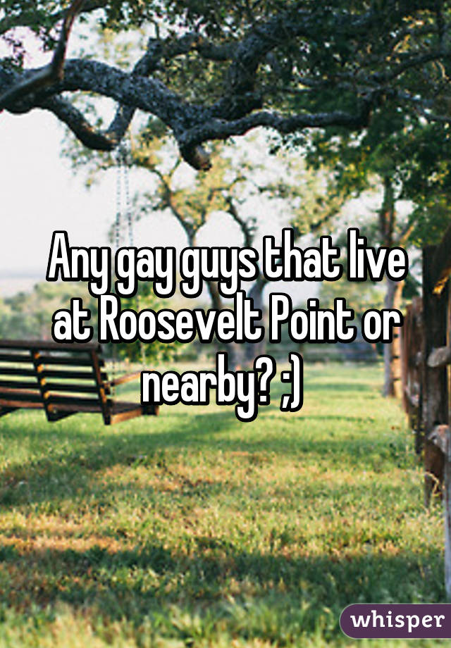 Any gay guys that live at Roosevelt Point or nearby? ;) 