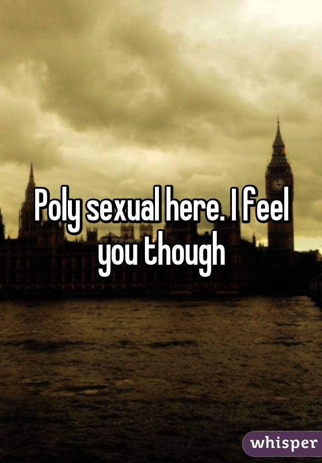 Poly sexual here. I feel you though