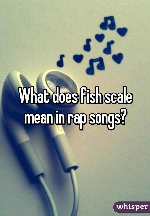 What does fish scale mean in rap songs?