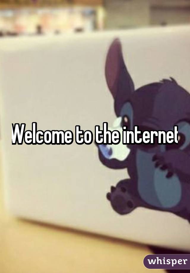 Welcome to the internet