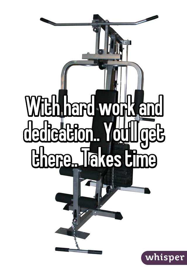 With hard work and dedication.. You'll get there.. Takes time