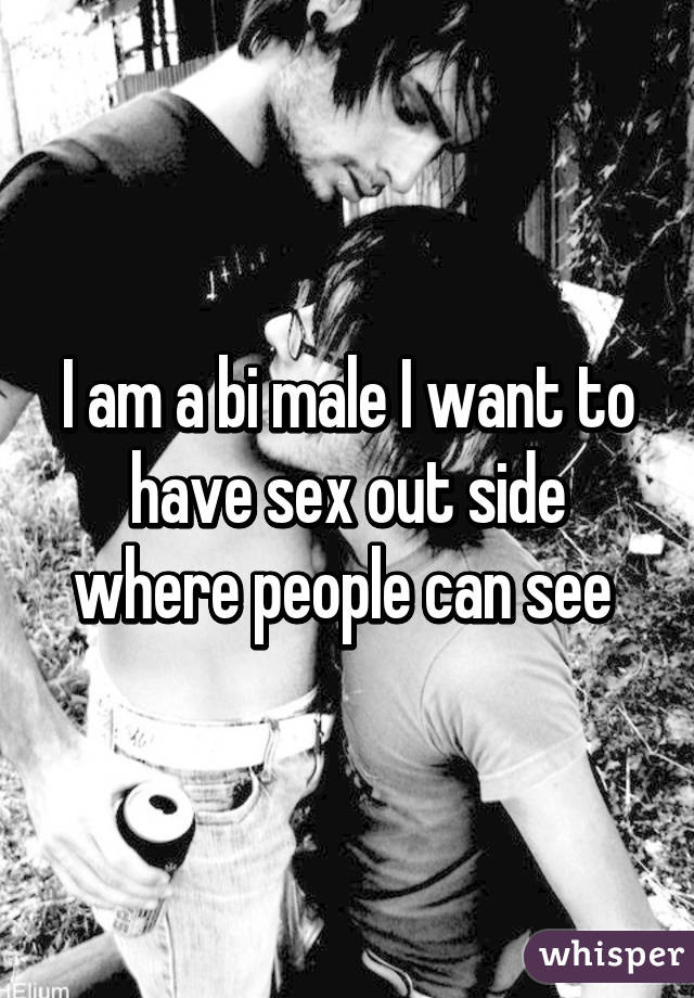 I am a bi male I want to have sex out side where people can see 