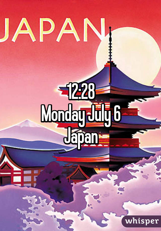 12:28
Monday July 6
Japan