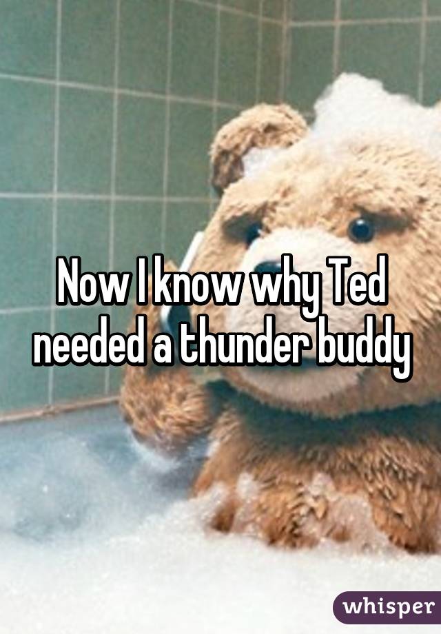 Now I know why Ted needed a thunder buddy