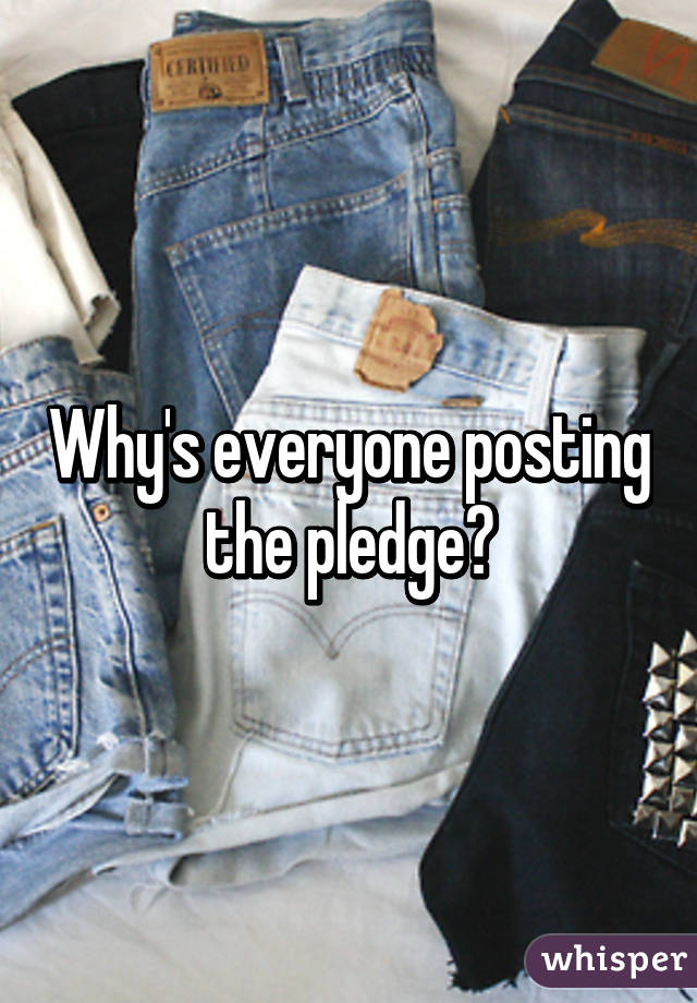 Why's everyone posting the pledge?