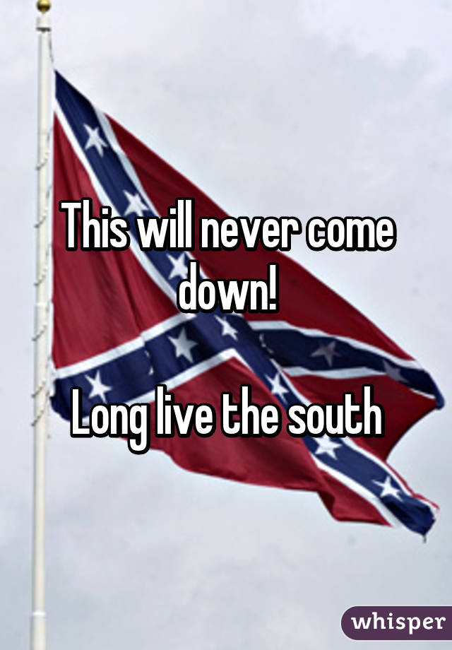 This will never come down!

Long live the south