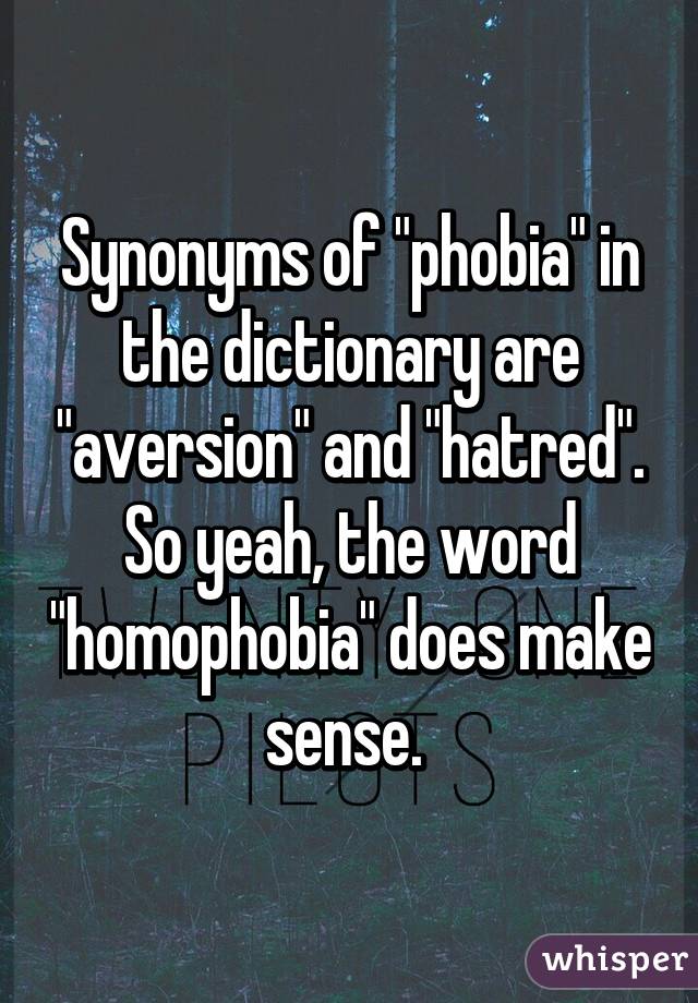 Synonyms of "phobia" in the dictionary are "aversion" and "hatred". So yeah, the word "homophobia" does make sense. 