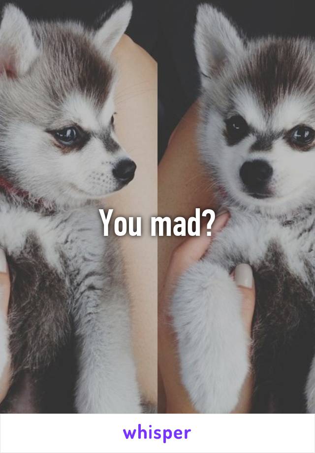 You mad?