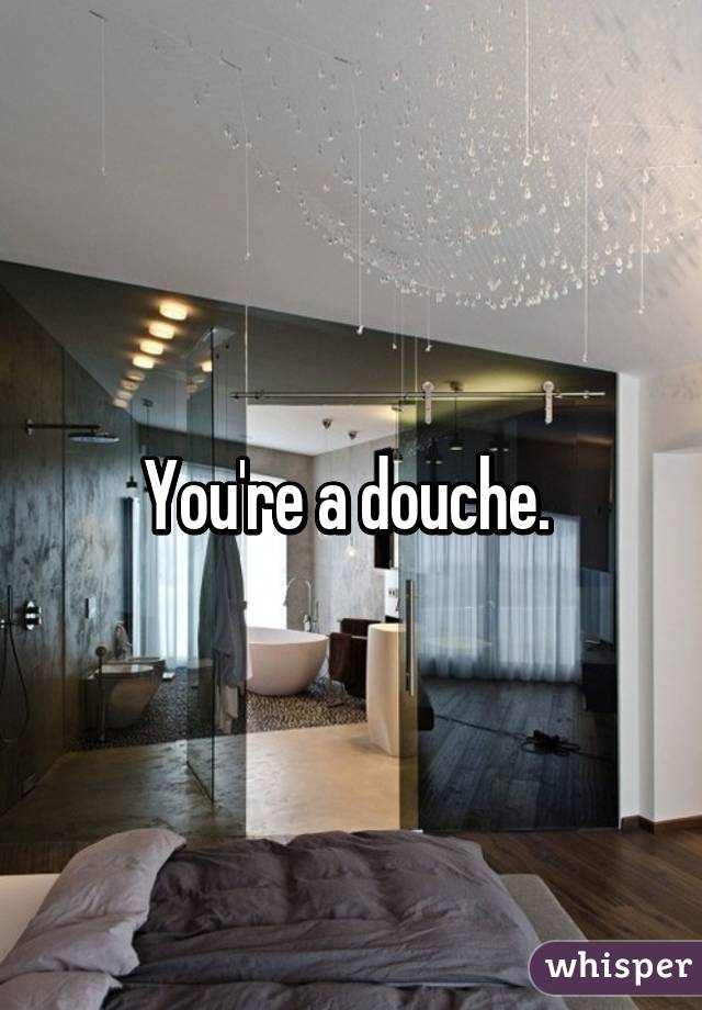 You're a douche. 