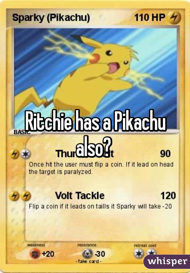 Ritchie has a Pikachu also? 